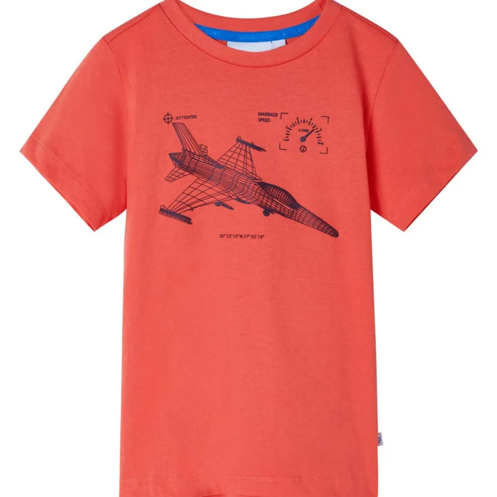 vidaXL Ropa Y Accesorios-Camiseta infantil rojo claro 128