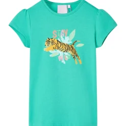vidaXL Camiseta infantil verde 116 Menta Discount