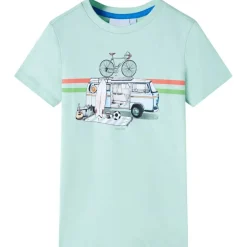 vidaXL Camiseta infantil verde claro 104 Menta Clearance