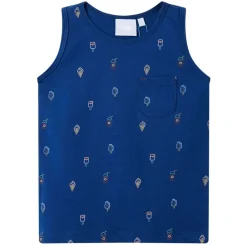vidaXL Ropa Y Accesorios-Camiseta sin mangas infantil azul oscuro 128