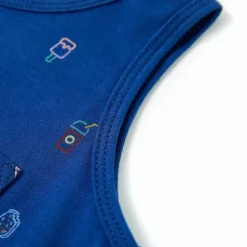 vidaXL Ropa Y Accesorios-Camiseta sin mangas infantil azul oscuro 128