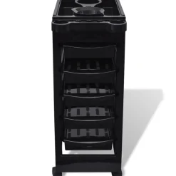 vidaXL Salud Y Belleza-Carrito de plástico con ruedas para peluquerías