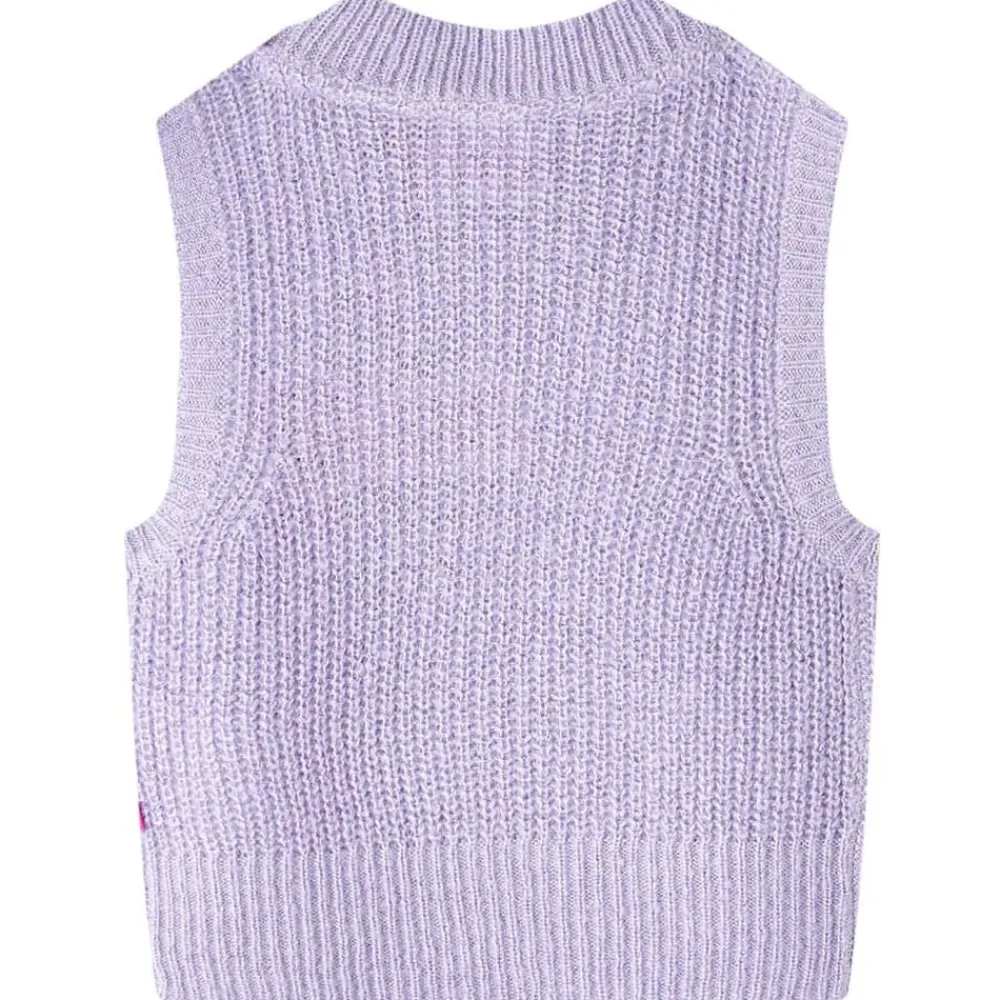 vidaXL Ropa Y Accesorios-Chaleco infantil de punto color lila claro 92