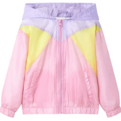 vidaXL Chaqueta infantil con capucha y cremallera multicolor 92 Rosa Hot