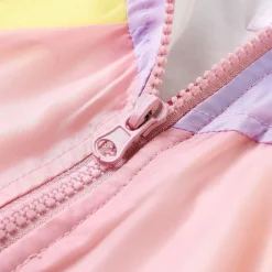 vidaXL Chaqueta infantil con capucha y cremallera multicolor 92 Rosa Hot