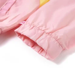 vidaXL Chaqueta infantil con capucha y cremallera multicolor 92 Rosa Hot