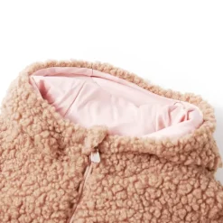 vidaXL Chaqueta infantil con capucha pelo sintético borreguito coñac claro 92 Co&ntilde;ac Best