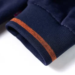 vidaXL Ropa Y Accesorios-Chaqueta infantil con capucha azul marino 92