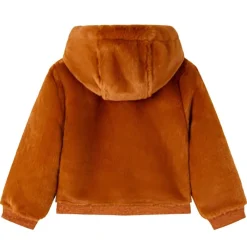 vidaXL Ropa Y Accesorios-Chaqueta infantil con capucha pelo sintético color coñac 92