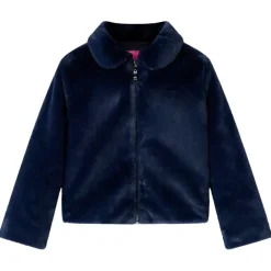 vidaXL Chaqueta infantil de cuero sintético 92 Azul marino Best