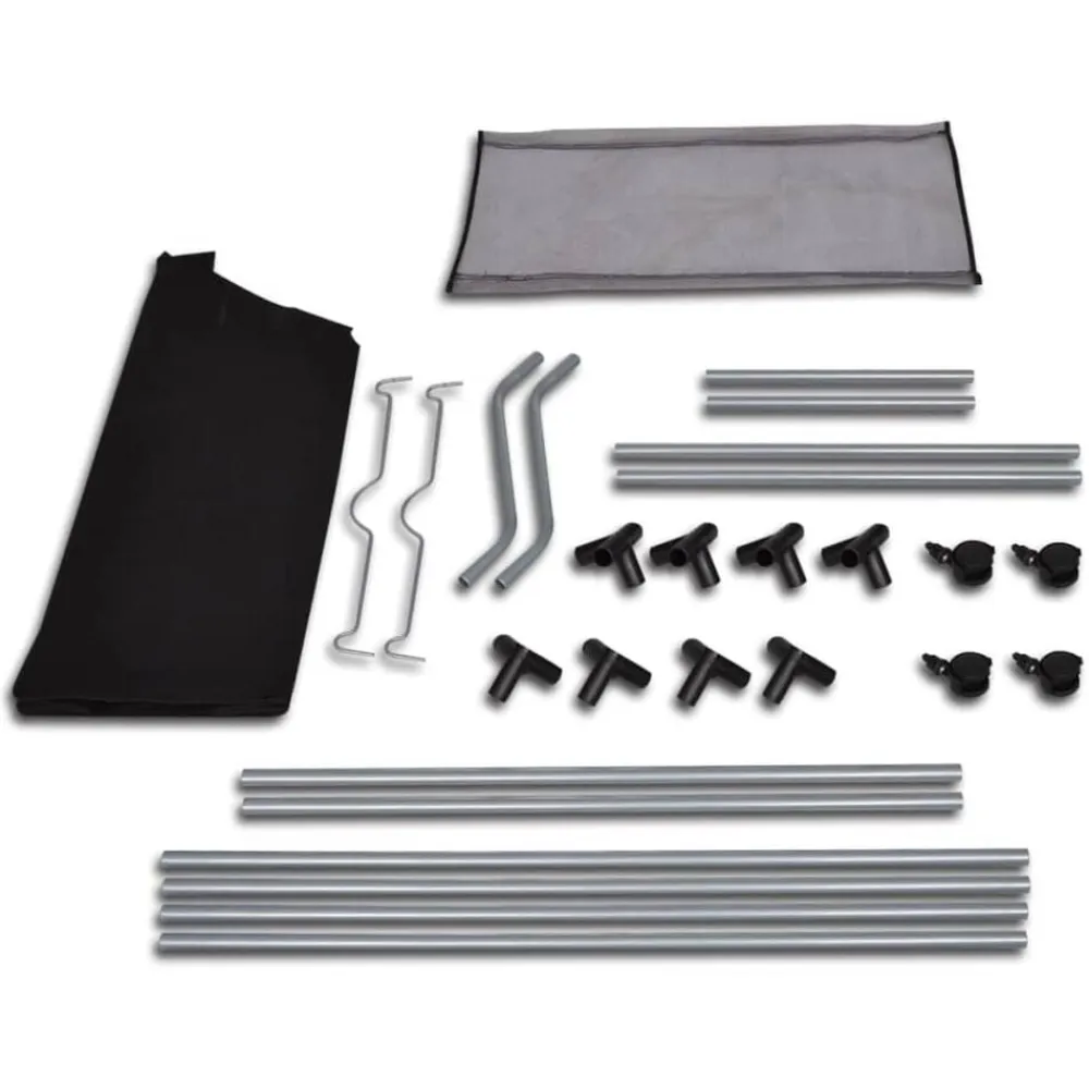 vidaXL Productos Del Hogar-Clasificador de lavandería con 4 bolsas de color gris