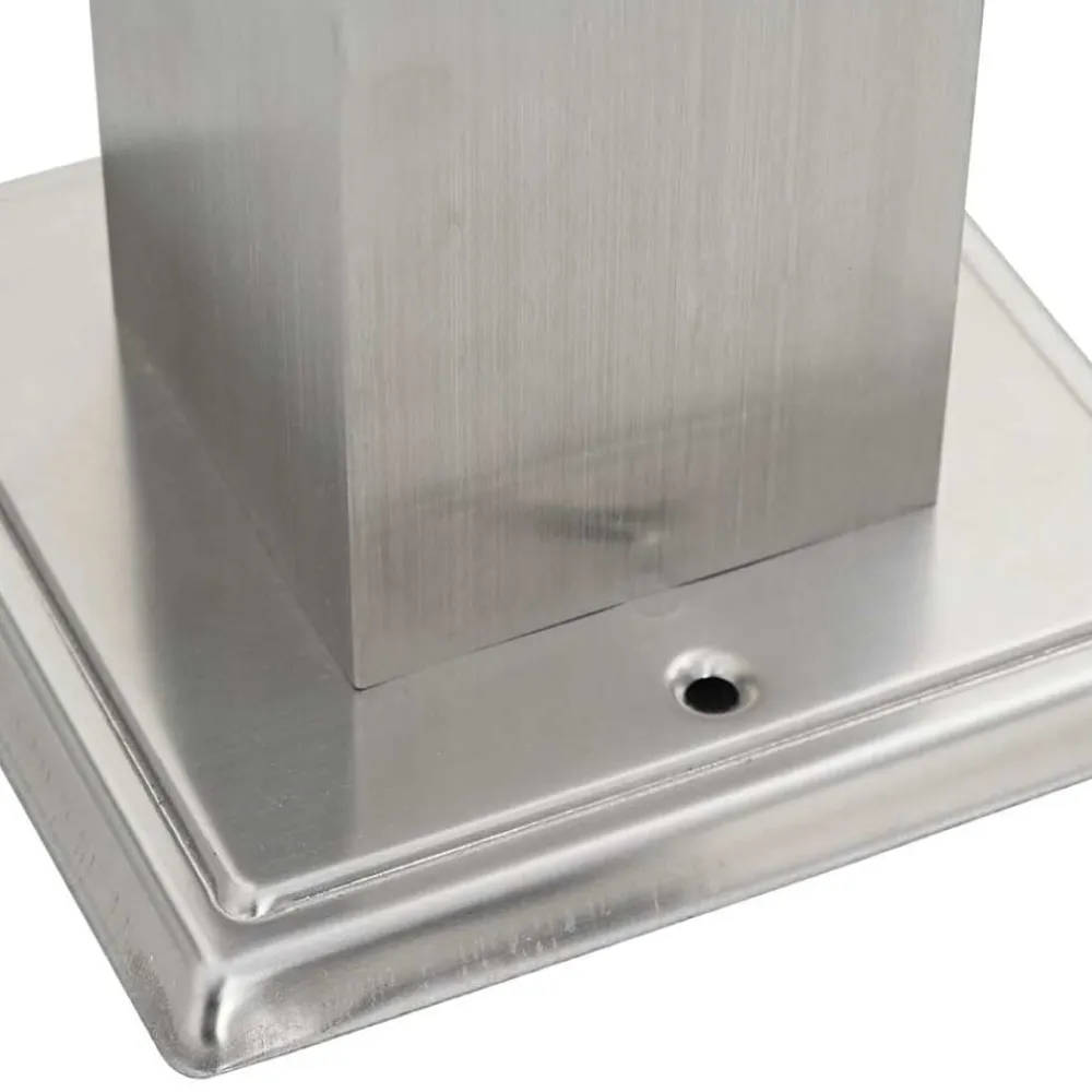 vidaXL Columna de acero inoxidable con enchufe y temporizador para el jardín Plateado Sale