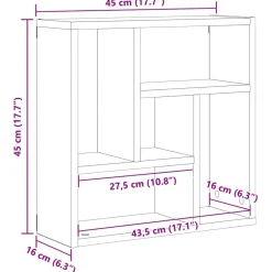 vidaXL Estante de pared de madera ingeniería 45x16x45 cm Roble negro Sale