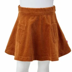 vidaXL Falda infantil con bolsillos pana color coñac 92 Co&ntilde;ac Online