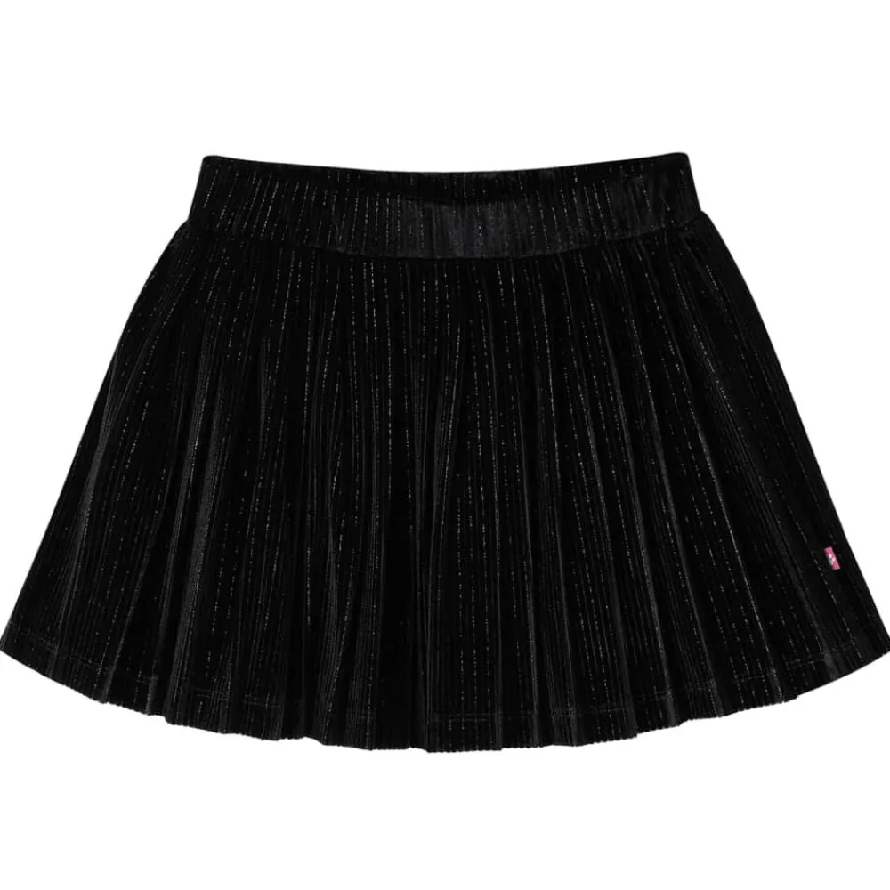 vidaXL Ropa Y Accesorios-Falda plisada infantil lúrex negro 92
