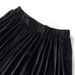 vidaXL Ropa Y Accesorios-Falda plisada infantil lúrex negro 92