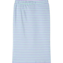 vidaXL Falda recta infantil con rayas brillante 116 Menta Clearance