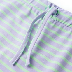 vidaXL Falda recta infantil con rayas brillante 116 Menta Clearance