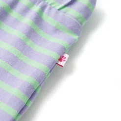 vidaXL Falda recta infantil con rayas brillante 116 Menta Clearance