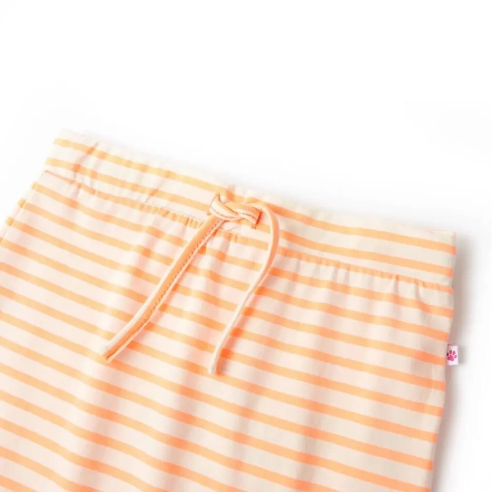 vidaXL Falda recta infantil con rayas fluorescente 128 Naranja Discount