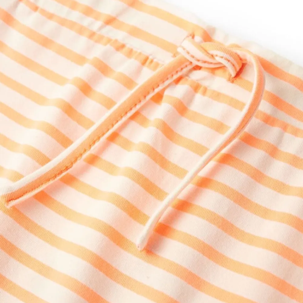 vidaXL Falda recta infantil con rayas fluorescente 128 Naranja Discount