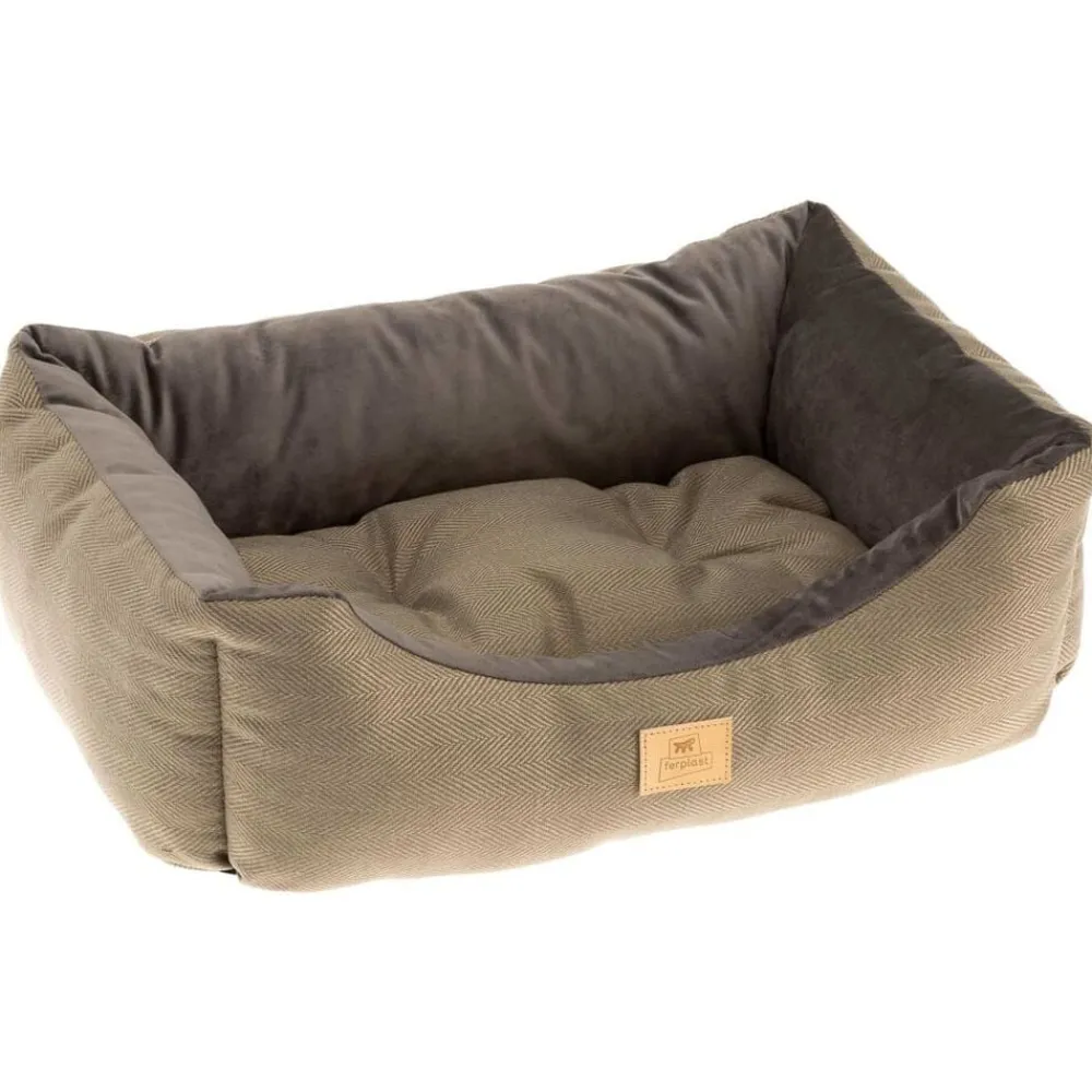 Ferplast Productos Para Mascotas-Cama para perros y gatos Chester 80 marrón