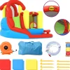 Happy Hop Estructuras Para Juegos Al Aire Libre-Castillo hinchable con tobogán y piscina 280x319x211 cm