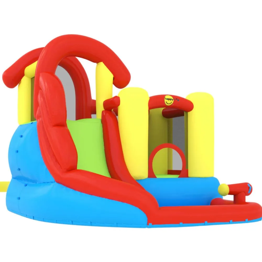 Happy Hop Estructuras Para Juegos Al Aire Libre-Castillo hinchable con tobogán y piscina 280x319x211 cm