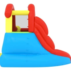 Happy Hop Estructuras Para Juegos Al Aire Libre-Castillo hinchable con tobogán y piscina 280x319x211 cm
