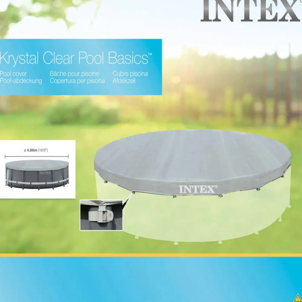 INTEX Cubierta de piscina Deluxe redonda 488 cm New