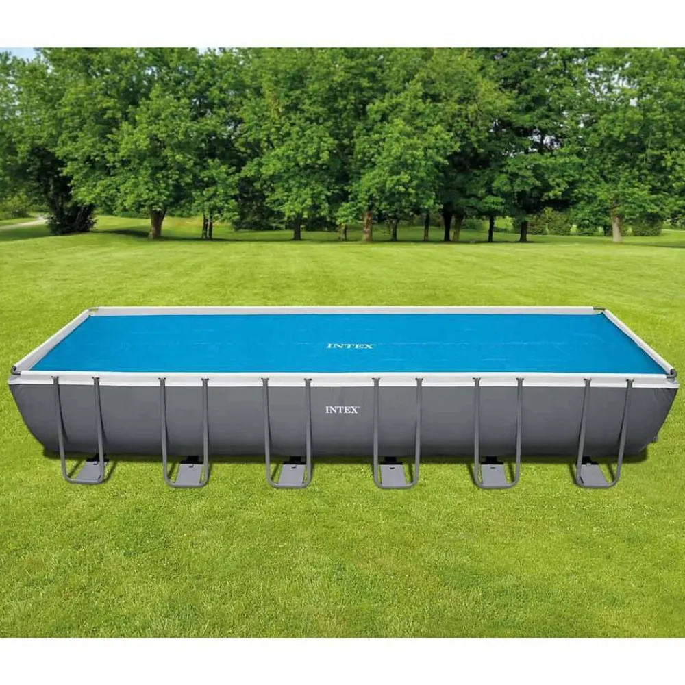 INTEX Piscina Y Spa-Cubierta de piscina solar de polietileno azul 716x346 cm