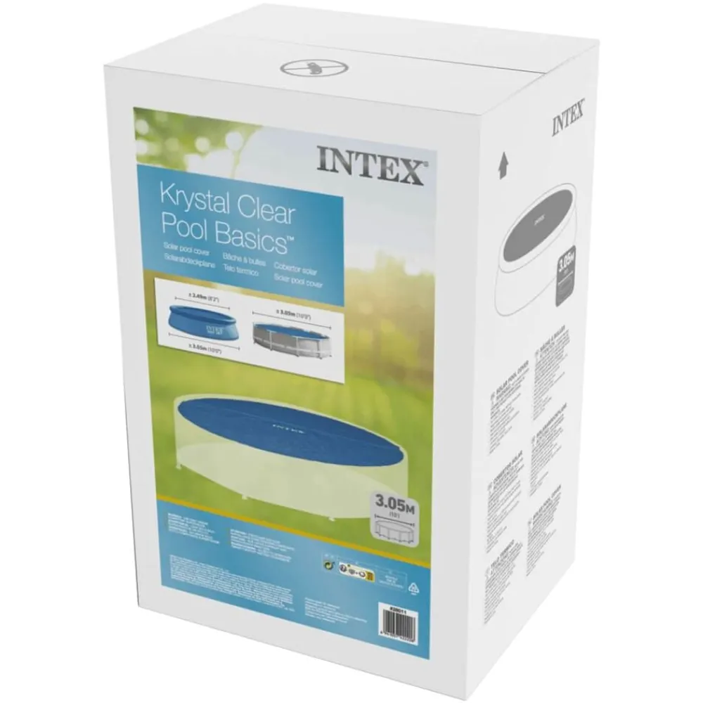 INTEX Piscina Y Spa-Cubierta de piscina solar de polietileno azul 290 cm