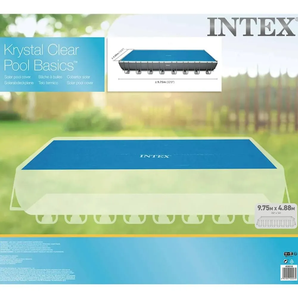 INTEX Cubierta de piscina solar polietileno azul 960x466 cm Sale
