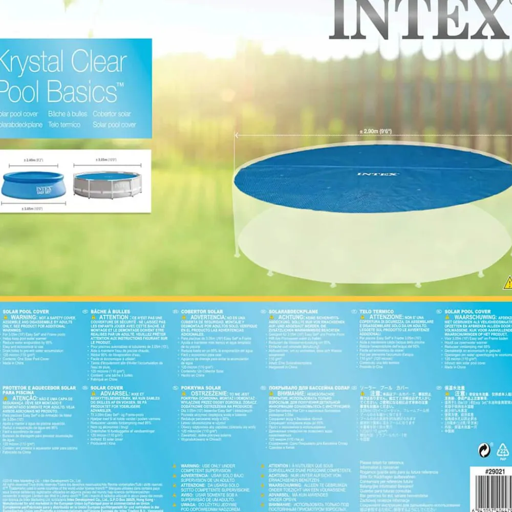 INTEX Piscina Y Spa-Cubierta solar de piscina redonda 305 cm