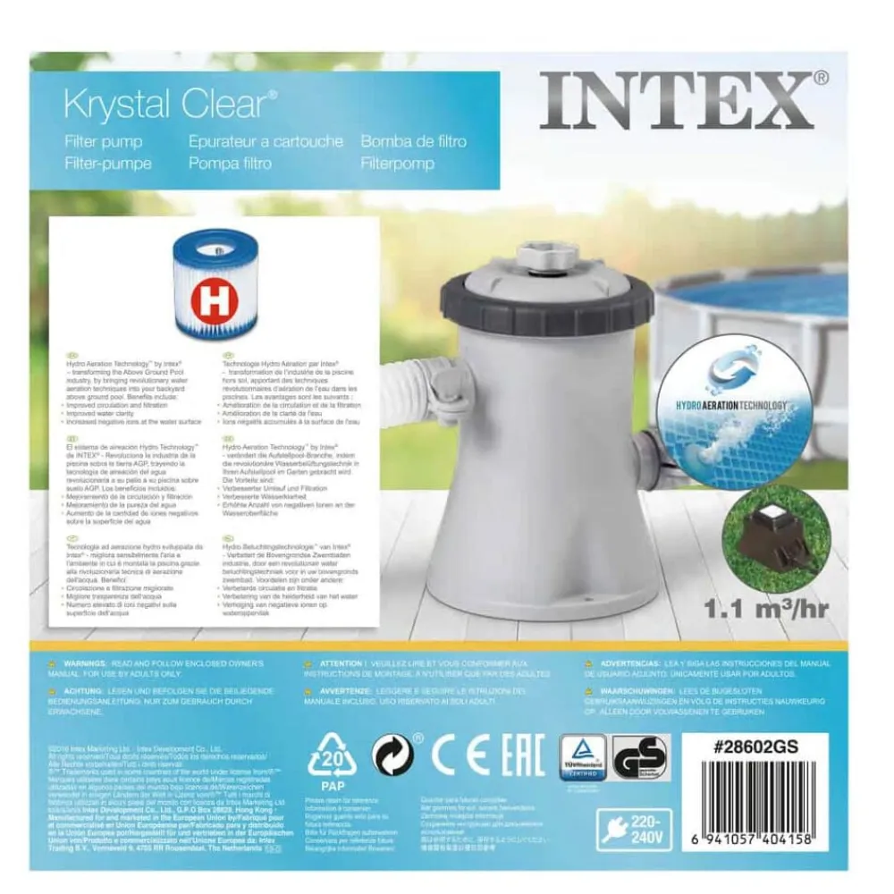 INTEX Depuradora de cartucho 1250 L/h