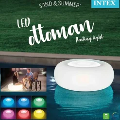 INTEX Piscina Y Spa-Otomana con LED 86x33 cm