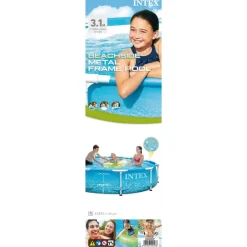 INTEX Piscina Beachside Metal Frame 305x76 cm Outlet