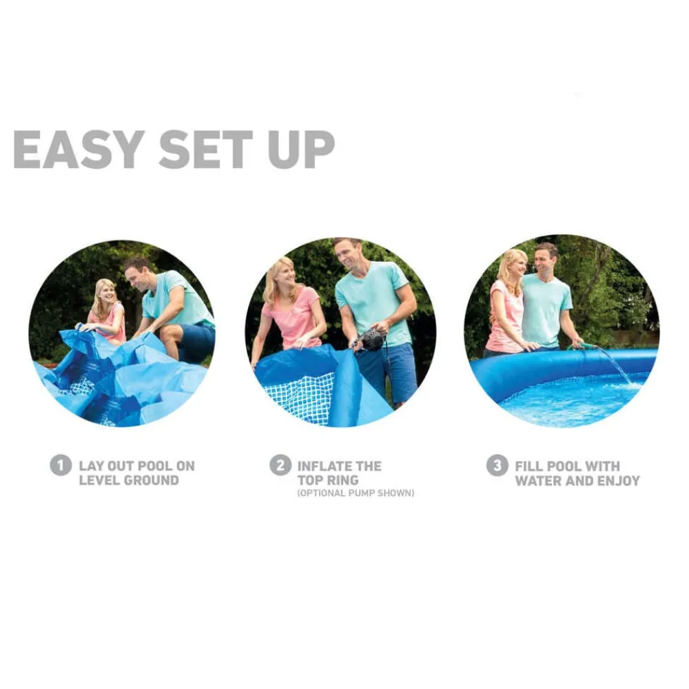 INTEX Piscina Y Spa-Piscina Easy Set 396x84 cm 28143NP