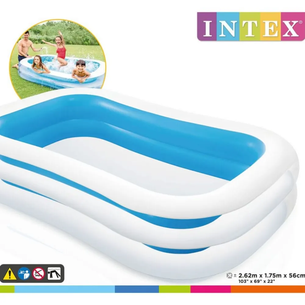 INTEX Piscina familiar Swim Center 262x175x56 cm