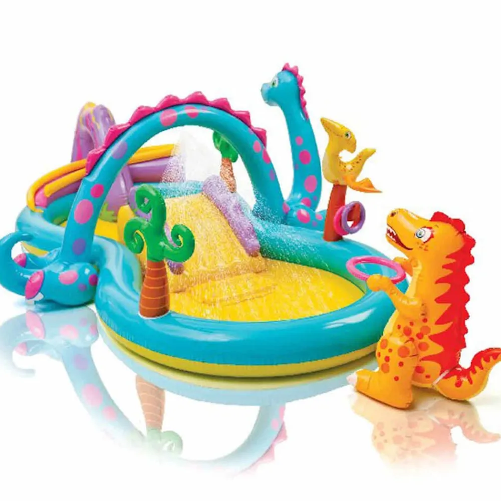 INTEX Piscina infantil hinchable Dinoland 57135NP 333x229x112 cm Discount