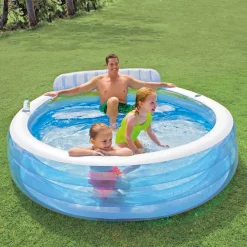 INTEX Piscina Y Spa-Piscina inflable Family Lounge Pool 57190NP