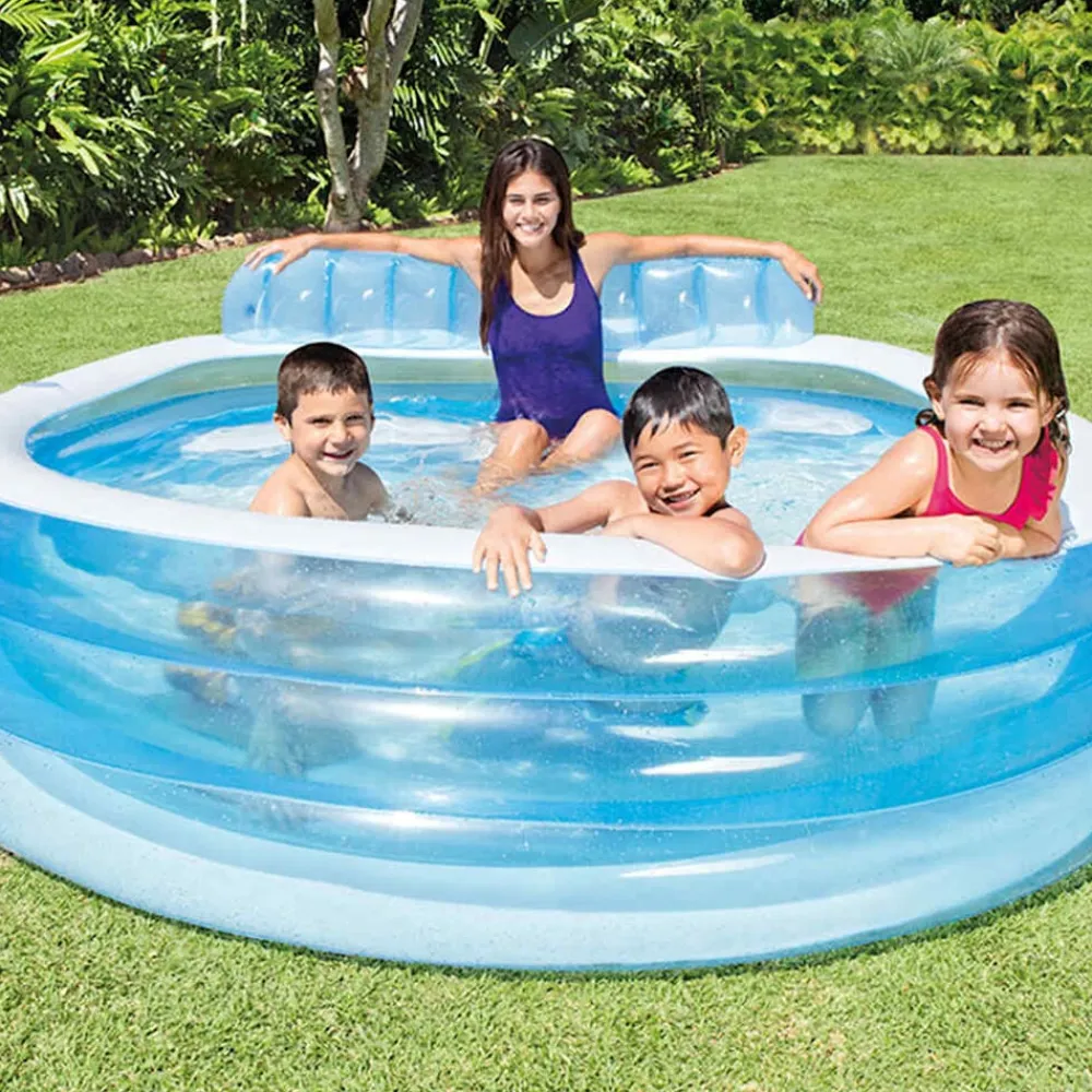 INTEX Piscina Y Spa-Piscina inflable Family Lounge Pool 57190NP