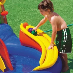INTEX Piscina Y Spa-Piscina inflable Rainbow Ring Play Center 297x193x135 cm
