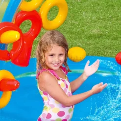 INTEX Piscina Y Spa-Piscina inflable Rainbow Ring Play Center 297x193x135 cm