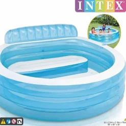 INTEX Piscina Y Spa-Piscina inflable Swim Center Family Lounge Pool