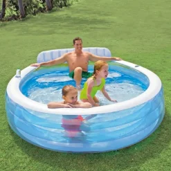 INTEX Piscina Y Spa-Piscina inflable Swim Center Family Lounge Pool