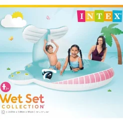 INTEX Piscina Whale Spray 201x196x91 cm