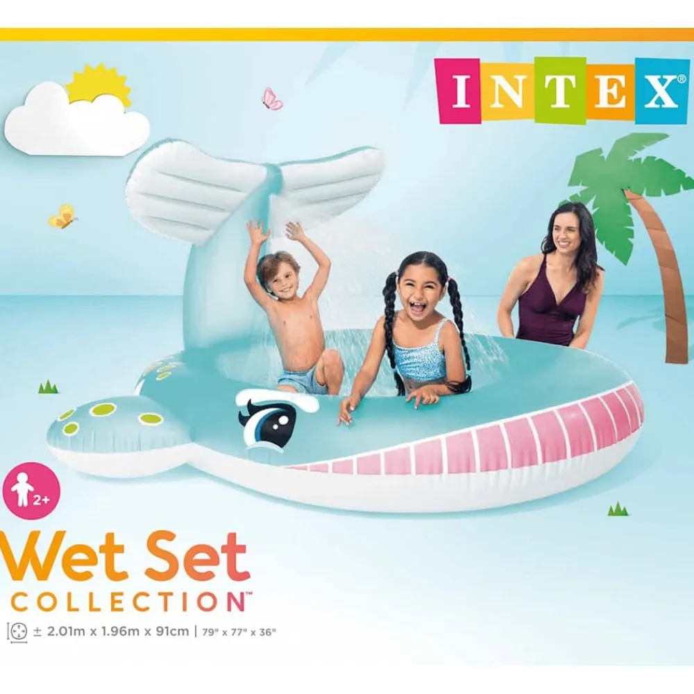 INTEX Piscina Whale Spray 201x196x91 cm