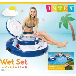 INTEX Piscina Y Spa-Portavasos y nevera hinchable Mega Chill