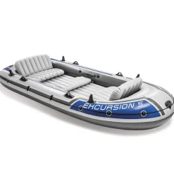 INTEX Set de barca inflable con remos y bomba Excursion 5 68325NP Discount